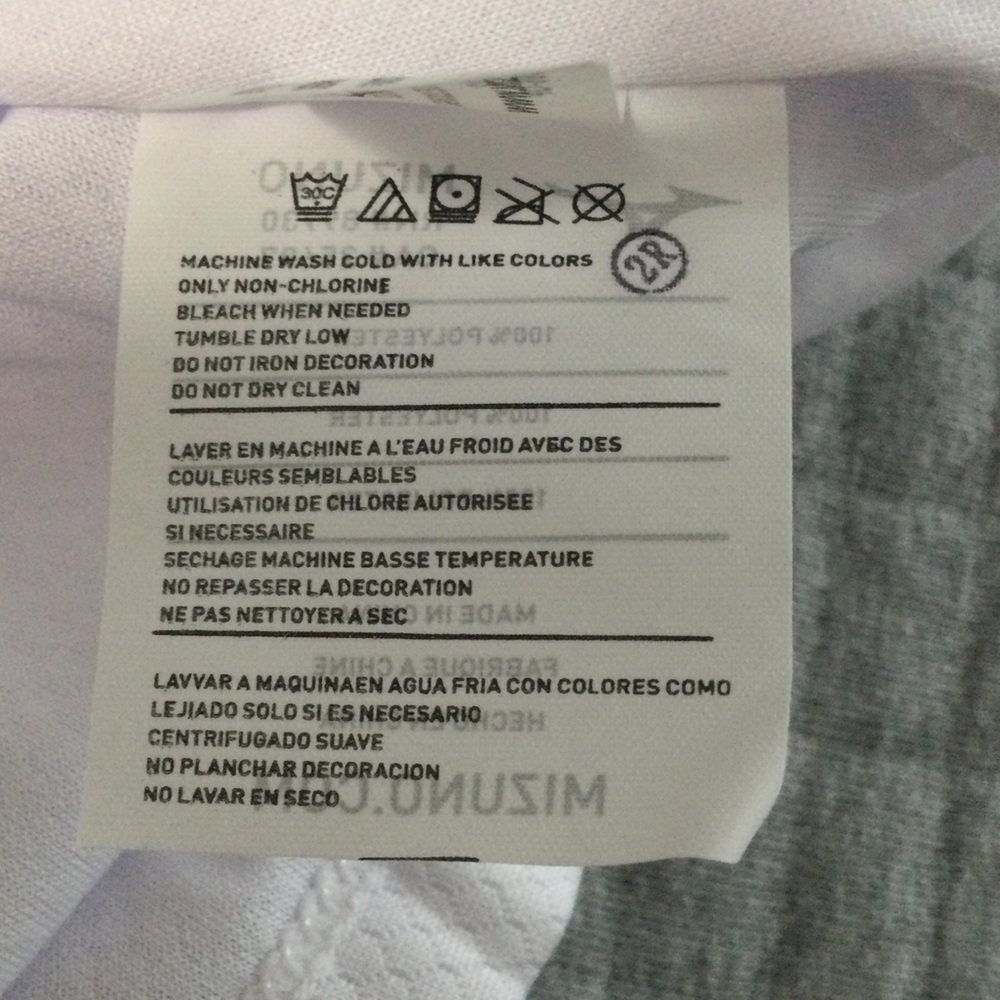Mizuno Womens Performance Crew Neck Jersey Wht/Gray Size M - Picture 8 of 8